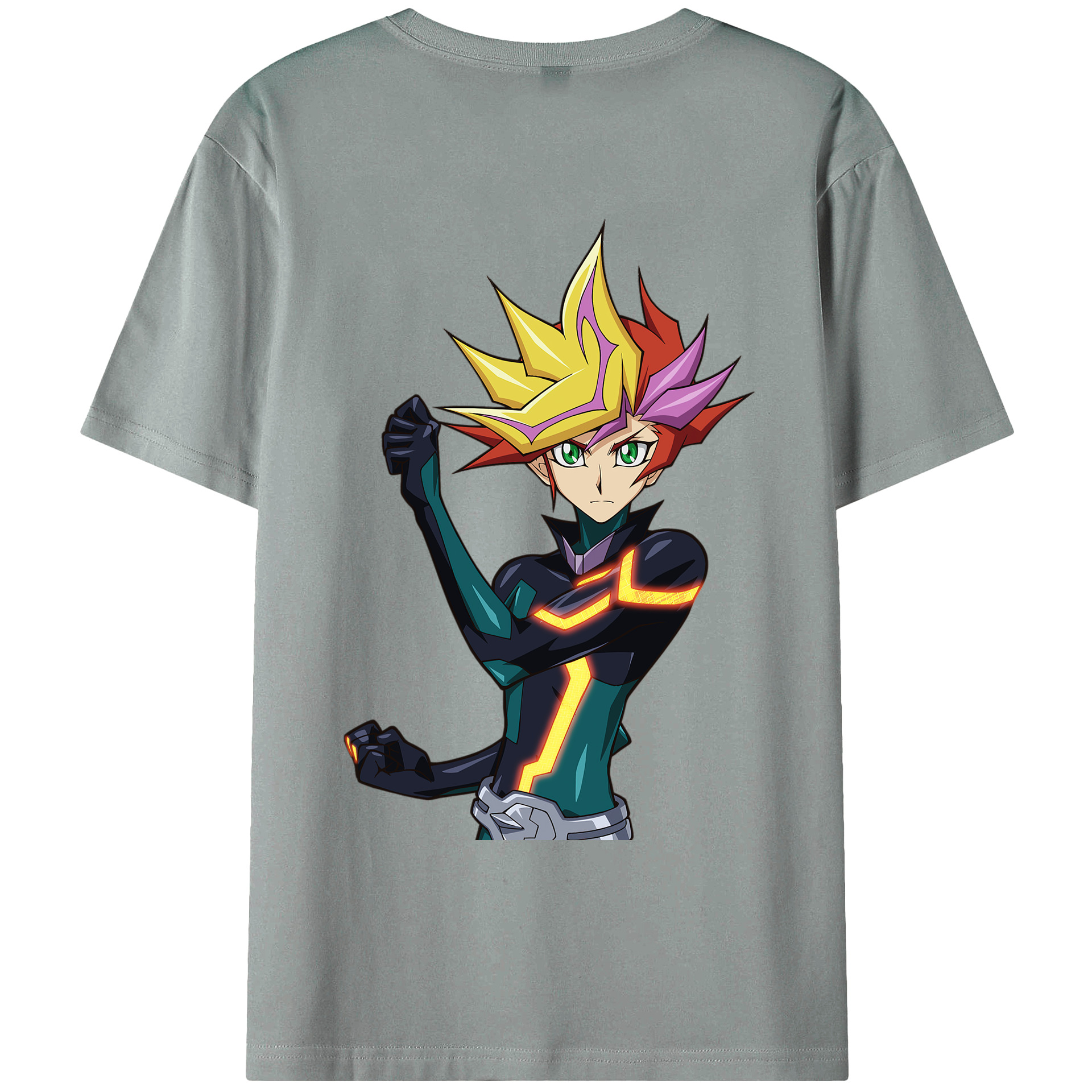 （画像用） 遊☆戯☆王 Yu-Gi-Oh! 綿100％ メンズ半袖Tシャツ（バックプリント） 通気性